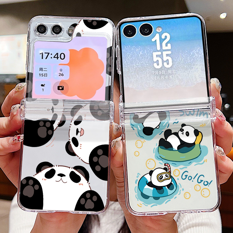 Phone Cases Z Fold 6 - 귀여운 팬더 패턴 삼성 갤럭시 Z