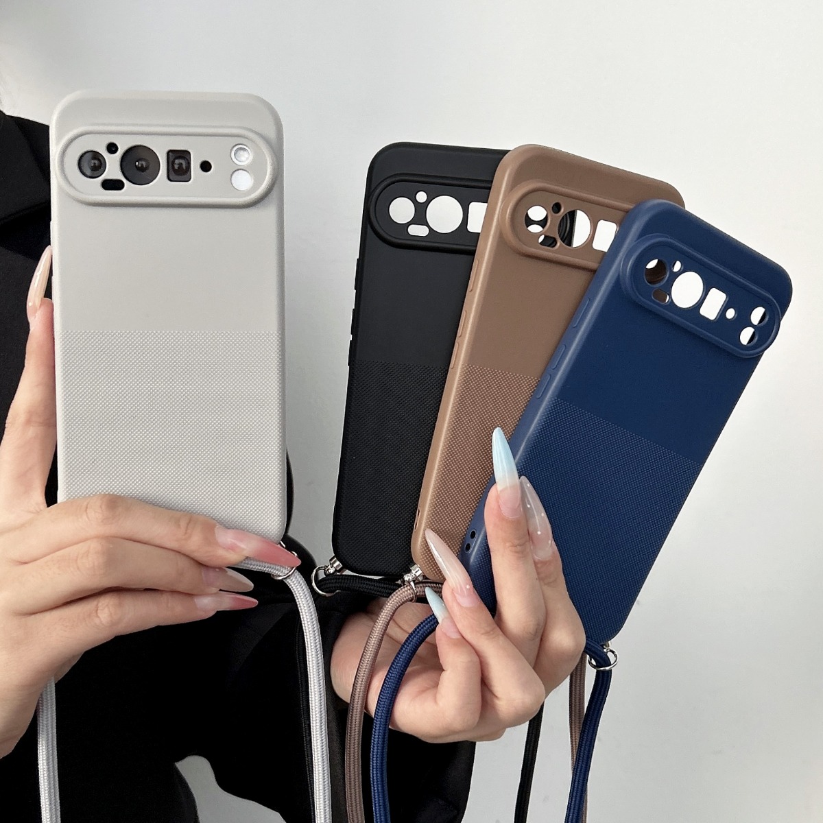 Phone Cases With Loop - 크로스바디 랜야드 스트랩 무광 TPU 폰