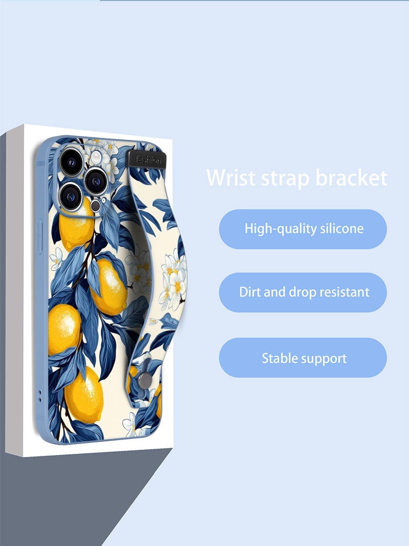 Phone Cases With Loop - 과일 레몬 컬러풀 스타 플라워 아트