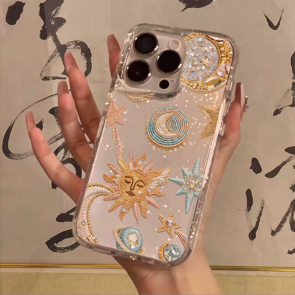 창의적인 별과 달 모양의 반짝이 글리터 폰 케이스 (아 - Phone Cases Expensive 리뷰 및 가격