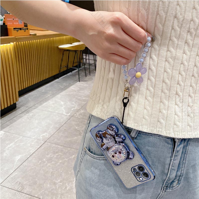 꽃 스트랩 베어 전화 홀더 케이스 iPhone 14 1 - Phone Cases Arc 리뷰 및 가격