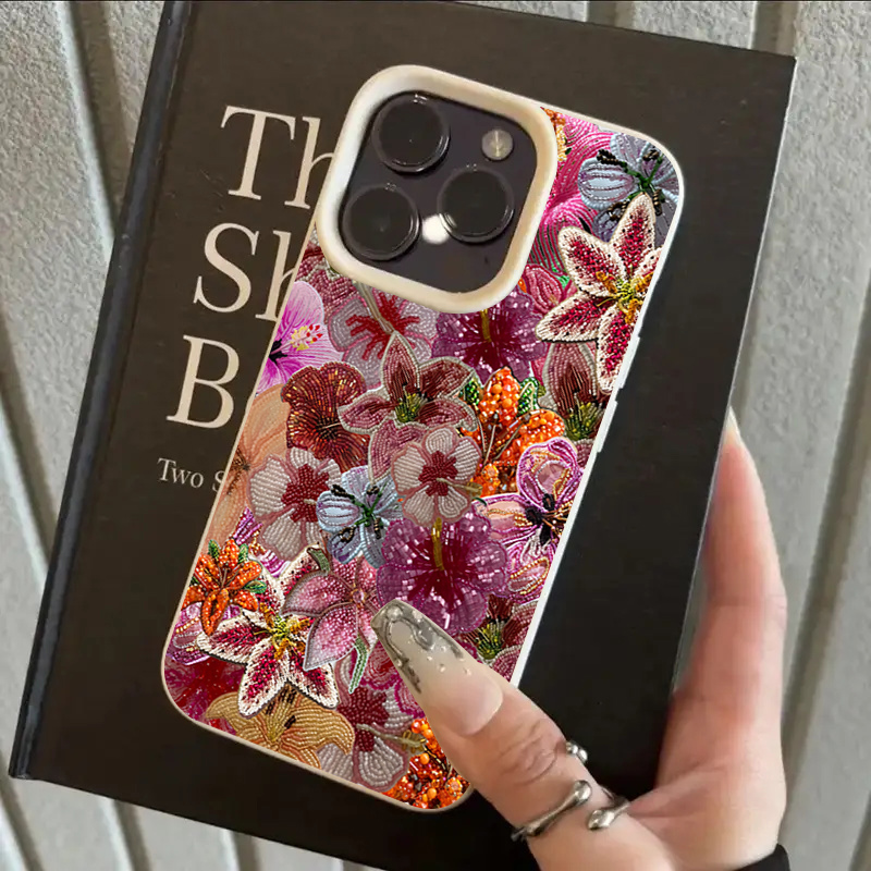 고급스러운 비즈 꽃무늬 리치 질감 아이폰 17 16 1 - Phone Cases Expensive 리뷰 및 가격