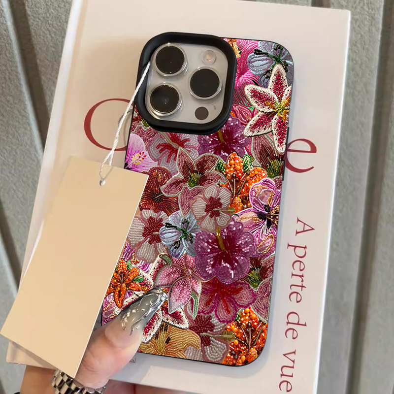 고급스러운 비즈 꽃무늬 리치 질감 아이폰 17 16 1 - Phone Cases Expensive 리뷰 및 가격