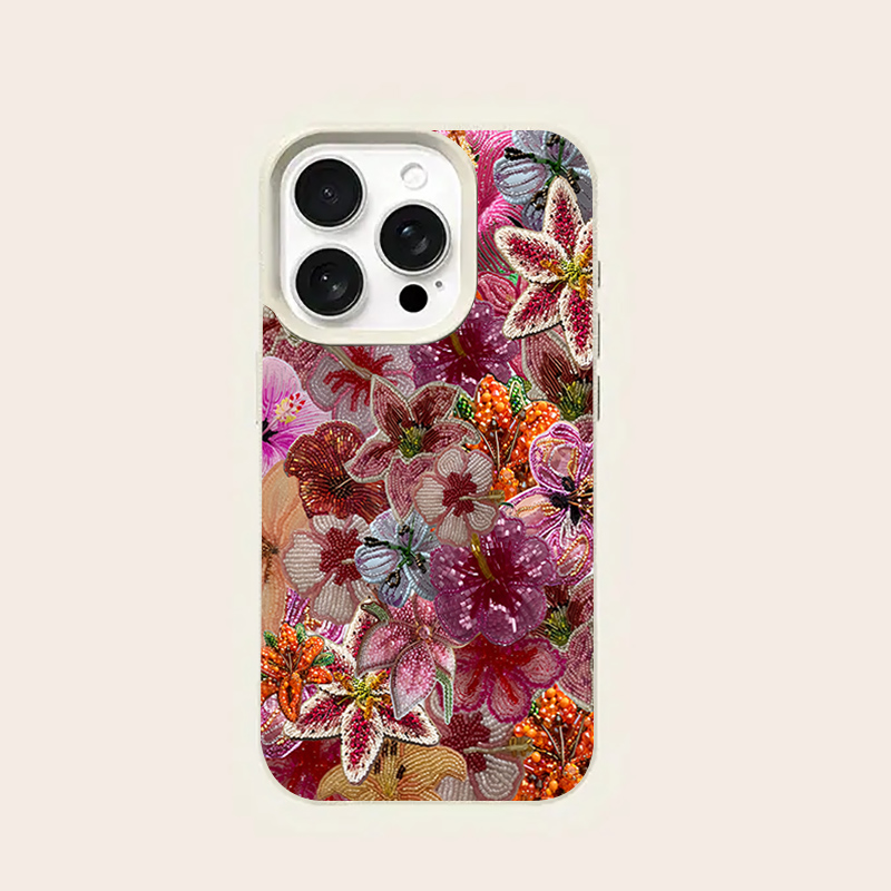 고급스러운 비즈 꽃무늬 리치 질감 아이폰 17 16 1 - Phone Cases Expensive 리뷰 및 가격