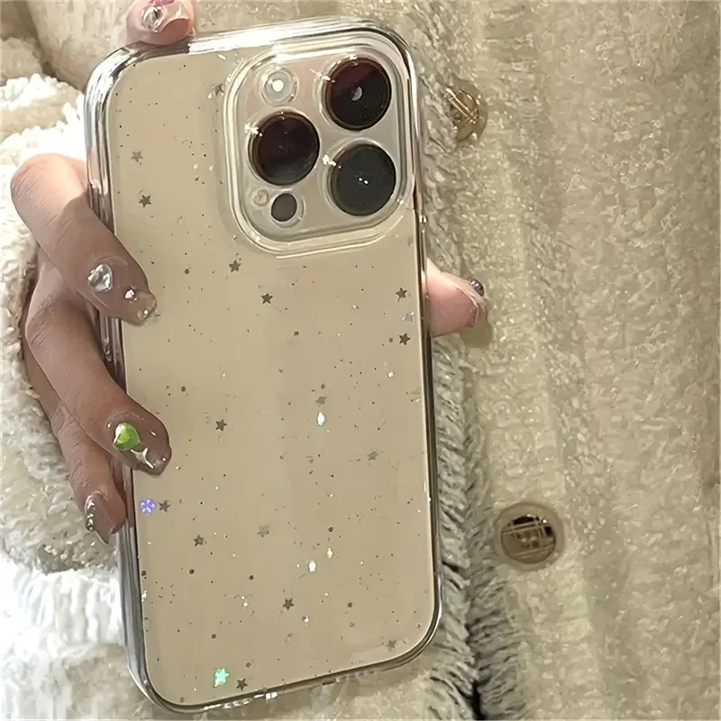 글리터 파우더 스파클 스타 스팽글 투명 케이스 소프트  - Phone Cases Arc 리뷰 및 가격