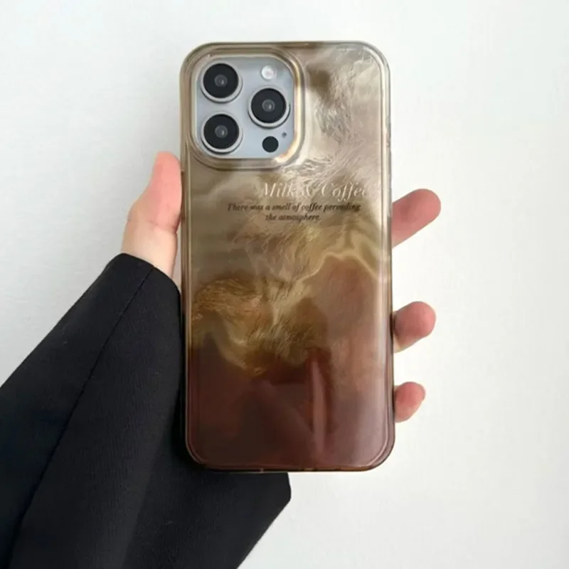 럭셔리 커피 컬러 블렌딩 그라데이션 폰 케이스 (아이폰 - Phone Cases Expensive 리뷰 및 가격