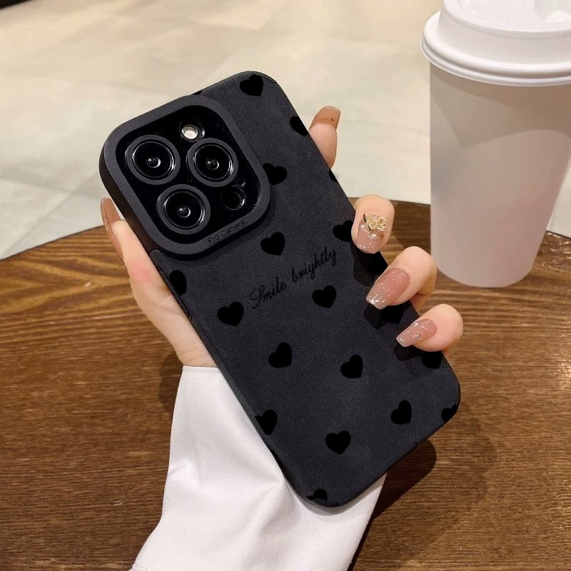 새로운 럭셔리 블랙 하트 모양 아이폰 케이스 (아이폰  - Phone Cases Expensive 리뷰 및 가격