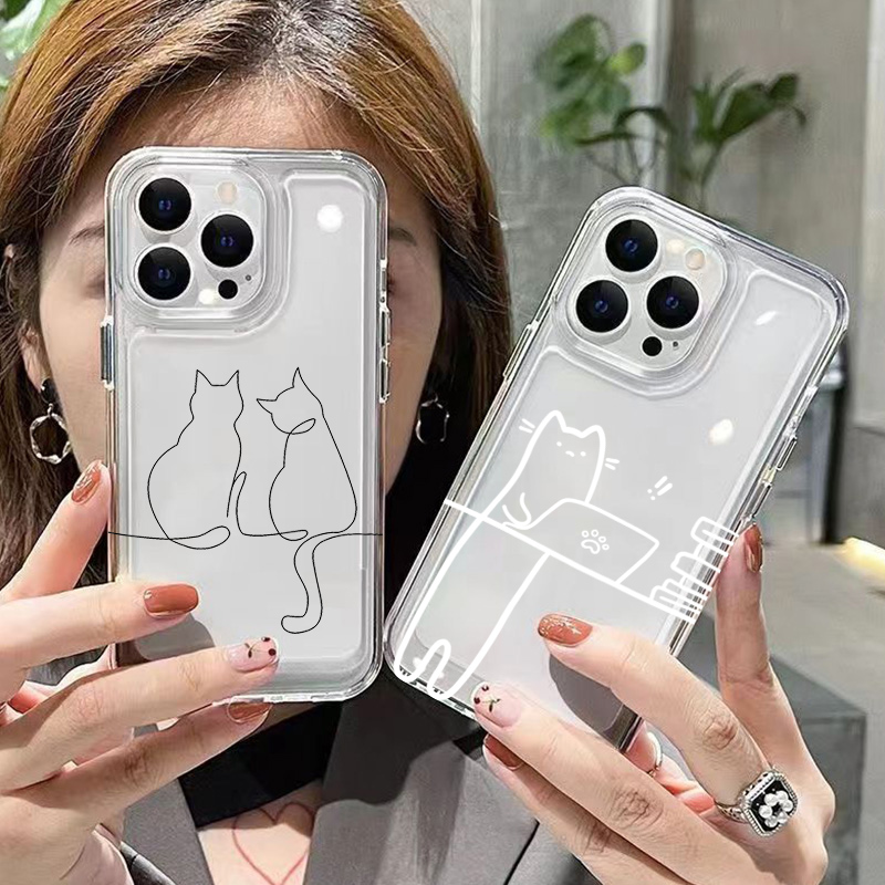 귀여운 라인 고양이 디자인 낙하 방지 폰 케이스 (샤오 - Phone Cases Xiaomi 14T 리뷰 및 가격