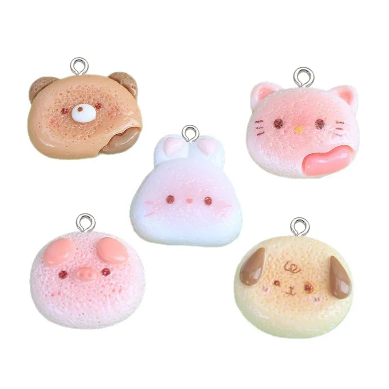 10Pcs 광택 있는 만화 토끼 수지 참 귀여운 토끼  - Phone Cases With Charms 리뷰 및 가격