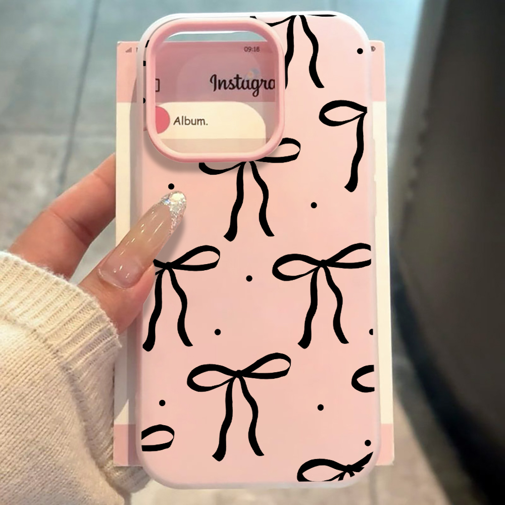 INS 빅 블랙 보우 패턴 실리콘 폰 케이스 샤오미 1 - Phone Cases Xiaomi 14T 리뷰 및 가격