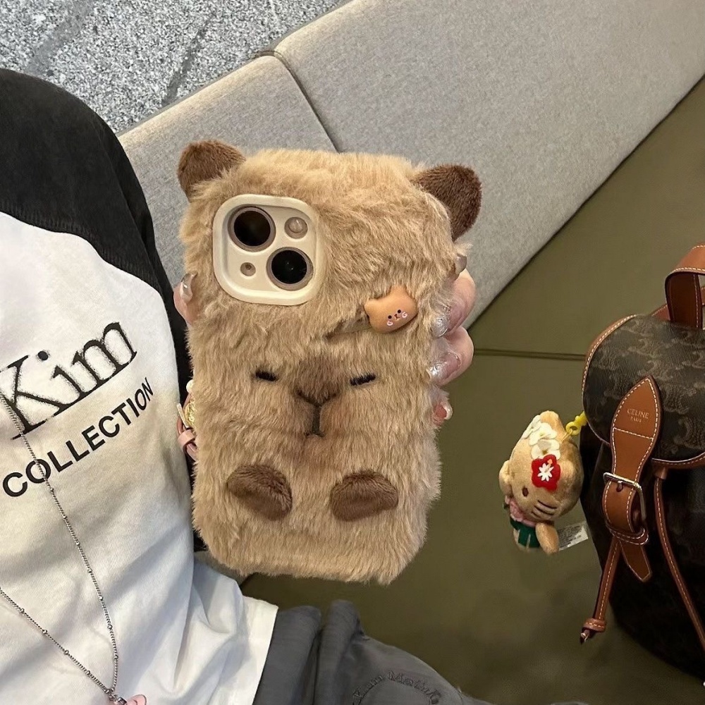 럭셔리 카피바라 플러피 퍼 폰 케이스 아이폰17 에어  - Phone Cases Apple 리뷰 및 가격