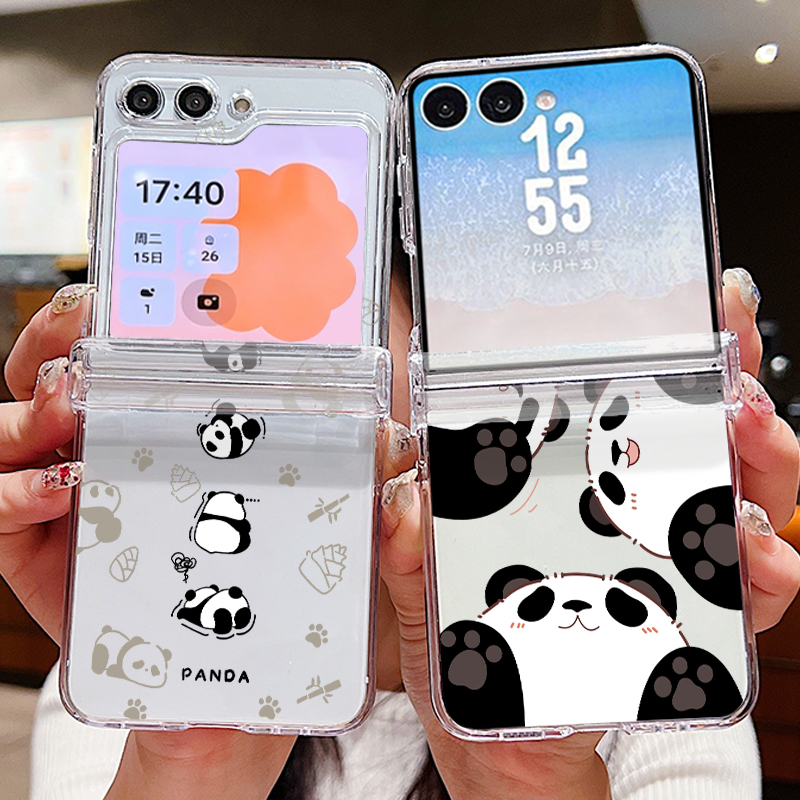 귀여운 팬더 패턴 삼성 갤럭시 Z 플립 8 7 6 5  - Phone Cases Z Fold 6 리뷰 및 가격