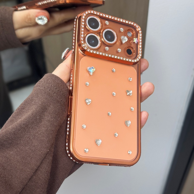 수제 보석 크리스탈 도금 오렌지 폰 케이스 아이폰17  - Phone Cases Orange 리뷰 및 가격