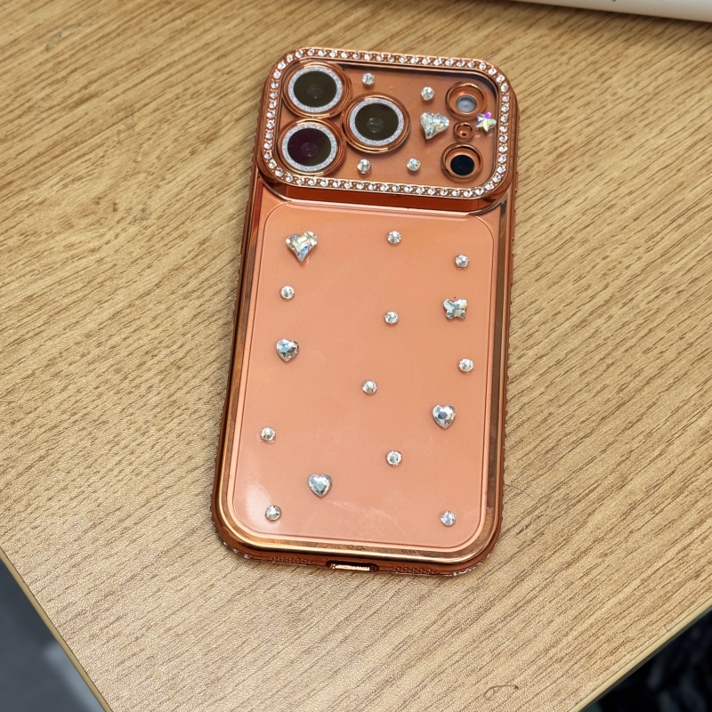 수제 보석 크리스탈 도금 오렌지 폰 케이스 아이폰17  - Phone Cases Orange 리뷰 및 가격
