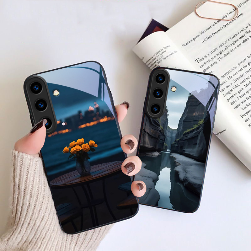 따뜻한 오렌지색 헤일로 트리 디자인 삼성 갤럭시 S24 - Phone Cases Orange 리뷰 및 가격
