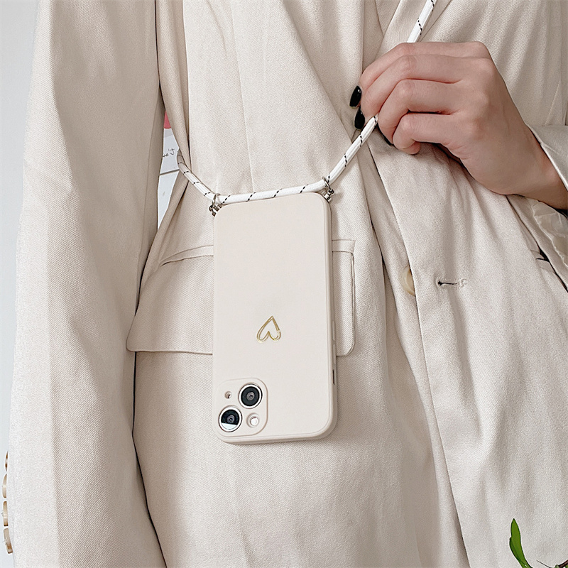 Crossbody 매는 밧줄 실리콘 전화 케이스 iPh - Phone Cases Arc 리뷰 및 가격