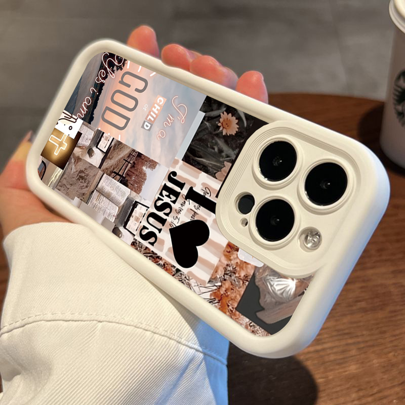 예수 콜라주 패턴 두꺼운 충격 방지 전화 케이스 iPh - Phone Cases Arc 리뷰 및 가격