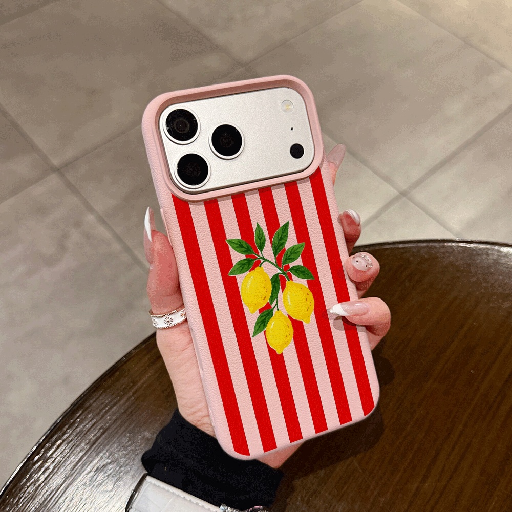 오렌지 스트라이프 레몬 폰 케이스 아이폰 17 16 1 - Phone Cases Orange 리뷰 및 가격