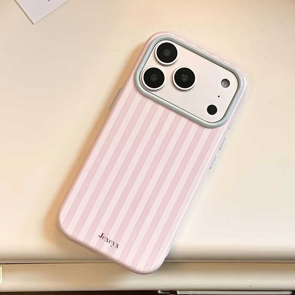 럭셔리한 한국 패션 스트라이프 캔디 컬러 소프트 폰 케 - Phone Cases Expensive 리뷰 및 가격
