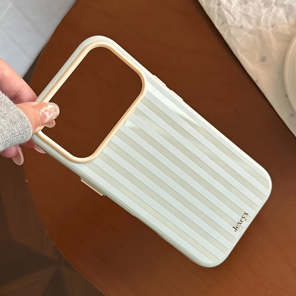 럭셔리한 한국 패션 스트라이프 캔디 컬러 소프트 폰 케 - Phone Cases Expensive 리뷰 및 가격