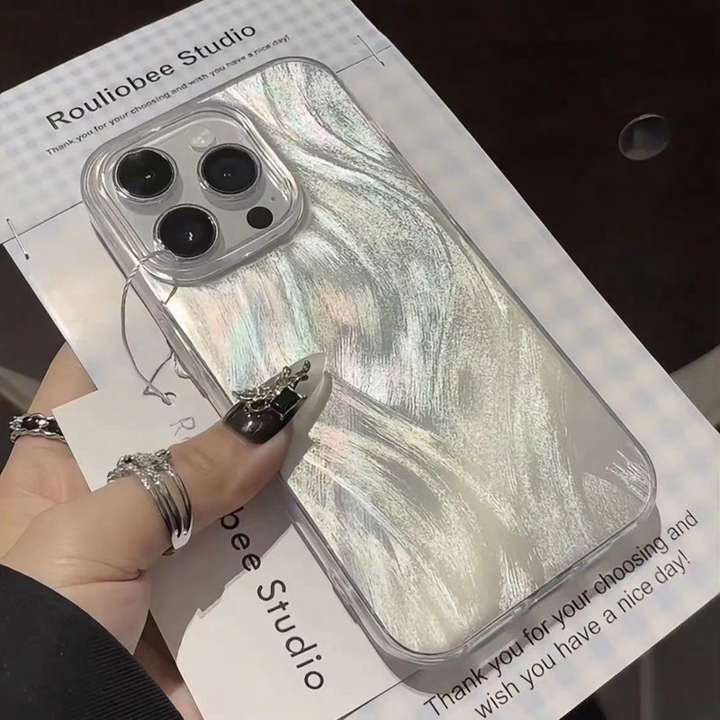 럭셔리 오로라 실버 레이저 깃털 원사 전화 케이스 iP - Phone Cases Arc 리뷰 및 가격