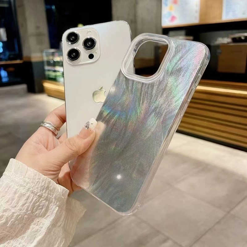 럭셔리 오로라 실버 레이저 깃털 원사 전화 케이스 iP - Phone Cases Arc 리뷰 및 가격