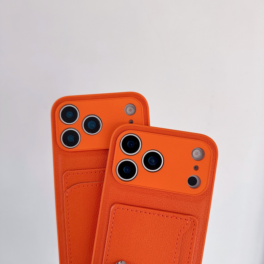 고급 오렌지 가죽 삽입 카드 수납 폰 케이스 (아이폰  - Phone Cases Orange 리뷰 및 가격