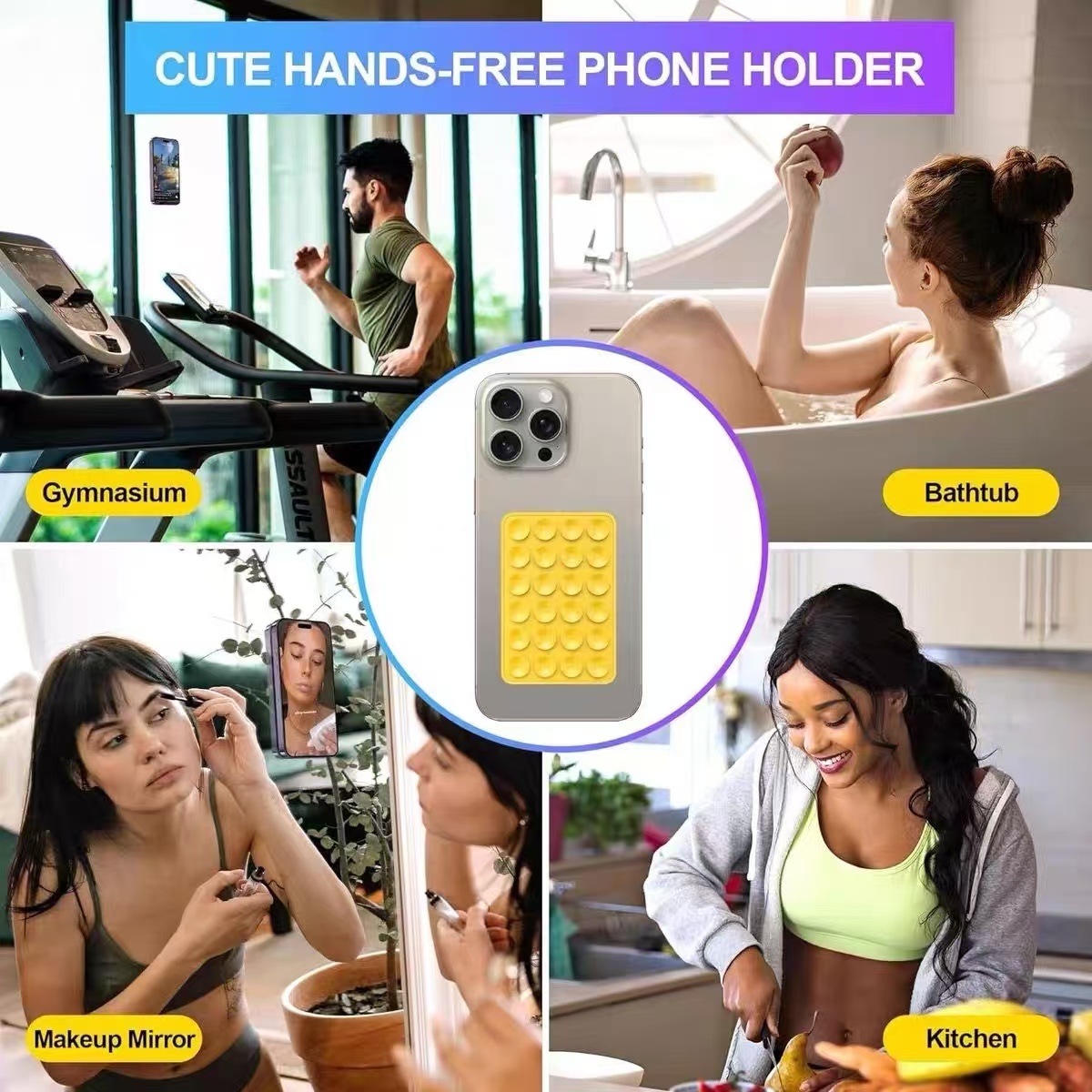 실리콘 흡착식 휴대폰 거치대 사각형 미끄럼 방지 후면  - Phone Cases Iphone 리뷰 및 가격