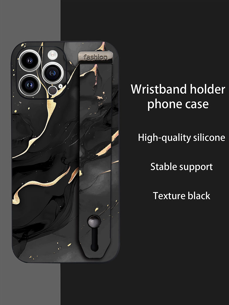 럭셔리 리퀴드 실리콘 대리석 패턴 손목 스트랩 폰 케이 - Phone Cases With Loop 리뷰 및 가격