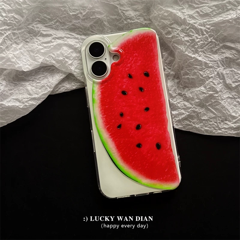 여름 풀스크린 과일 딸기 키위 오렌지 수박 폰 케이스  - Phone Cases Orange 리뷰 및 가격